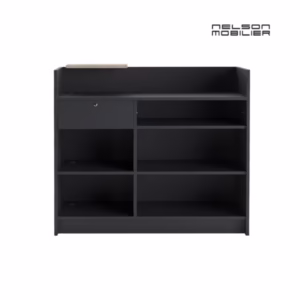 Sprejemna miza Midnight Desk združuje stil in funkcionalnost v prostorsko varčni širini.