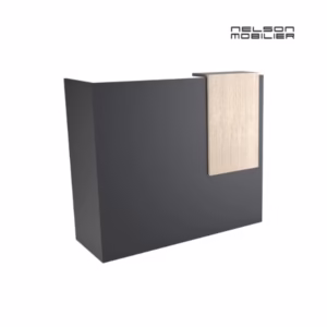 Sprejemna miza Midnight Desk združuje stil in funkcionalnost v prostorsko varčni širini. 