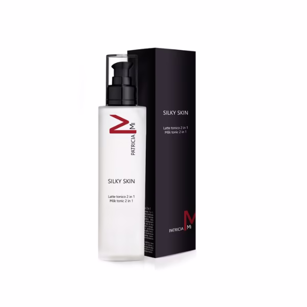 Ekskluzivna formula Silky Skin mleko tonik 2v1 je idealna za čiščenje in toniziranje kože ob spoštovanju naravnega ravnovesja.